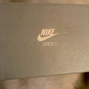 Baby’s white and off whit air forces.